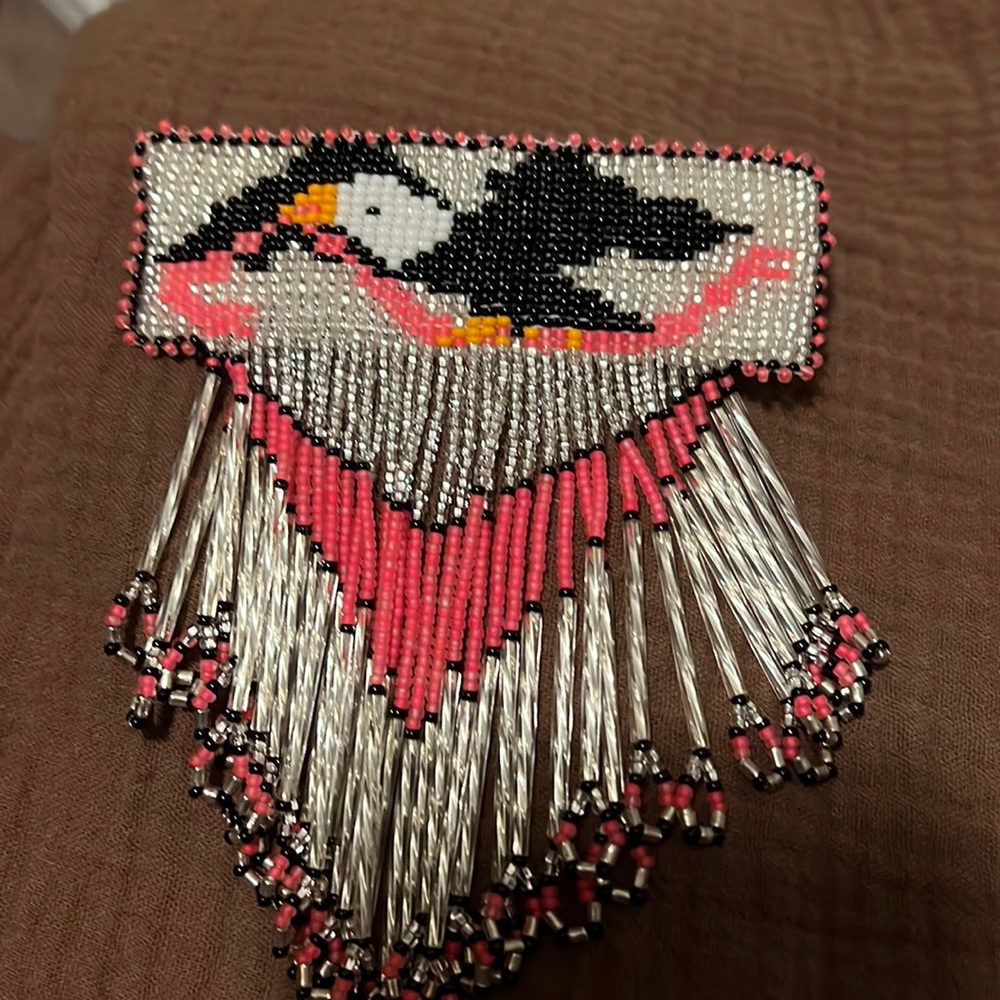 🦅 Native American Eagle beaded barrette 🦅